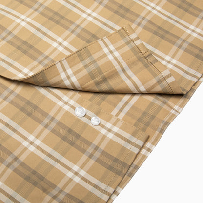 Resistol Dress Shirt - Light Brown Plaid